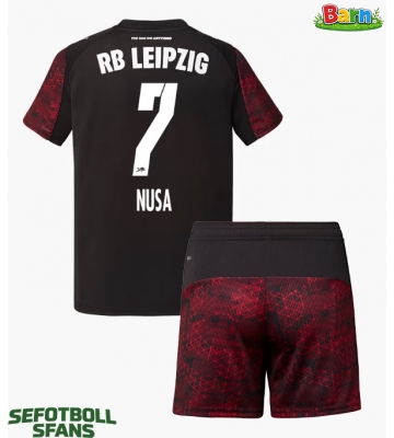 RB Leipzig Antonio Nusa #7 Tredjeställ Barn 2025-26 Kortärmad (+ Korta byxor)